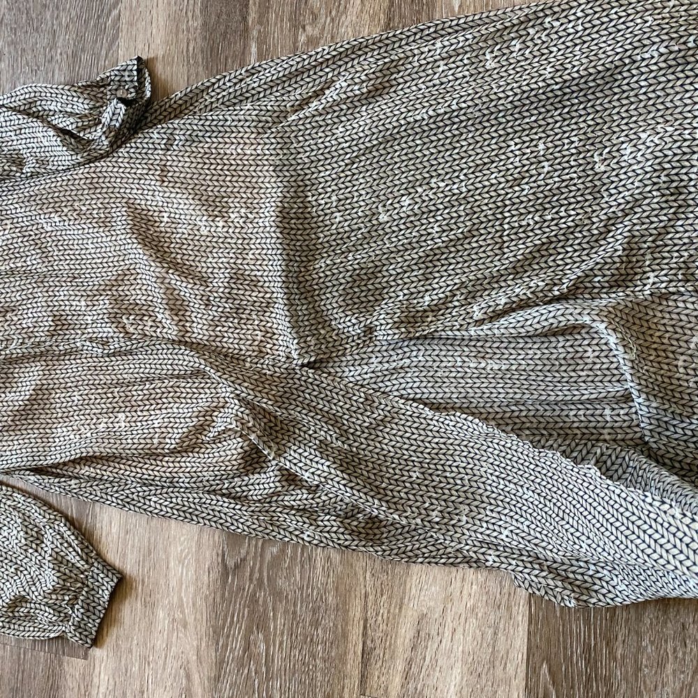 Patterned Backless Maxi Dress - image 2